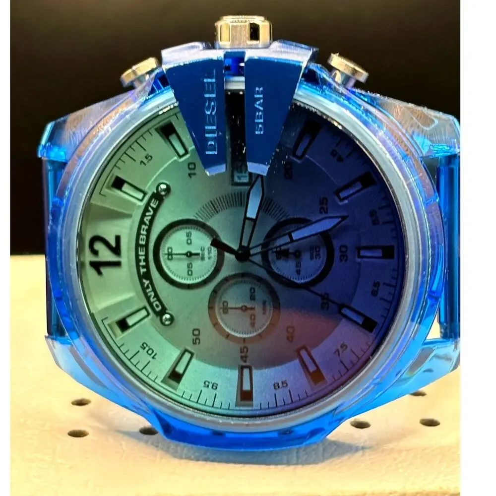 Diesel Mega Chief DZ4531 51mm Blue Gradient Chronograph Men’s Watch